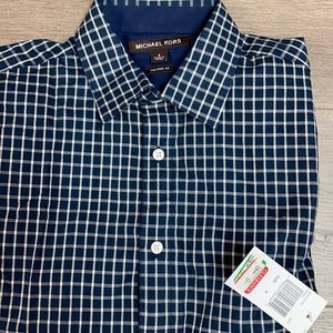 NWT Michael Kors Mens S 100% Cotton Summer Shirt